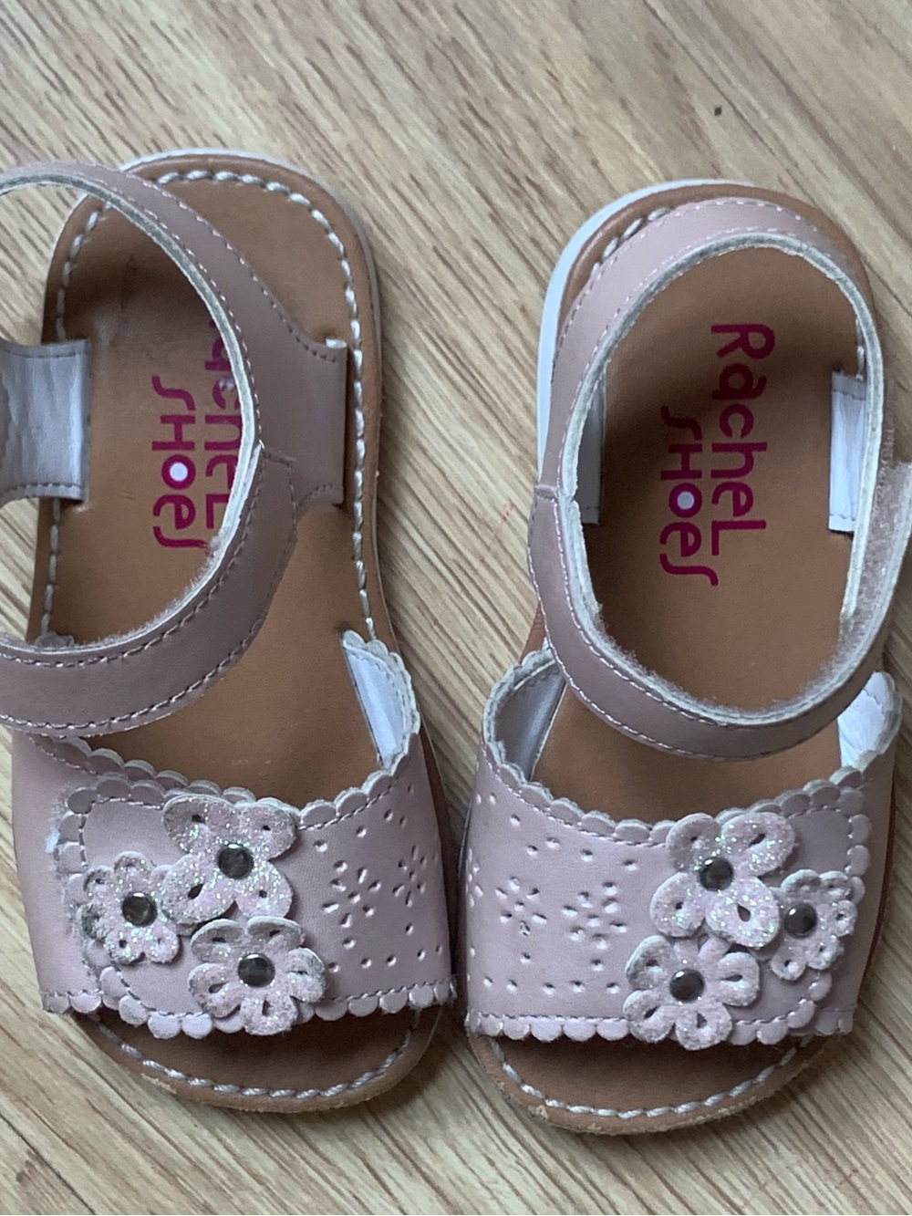 Rachel Shoes Light Pink Floral Toddler Sandals